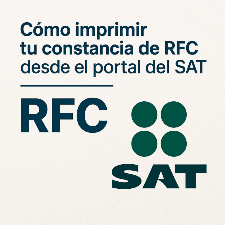 Cómo imprimir tu constancia de RFC desde el portal del SAT