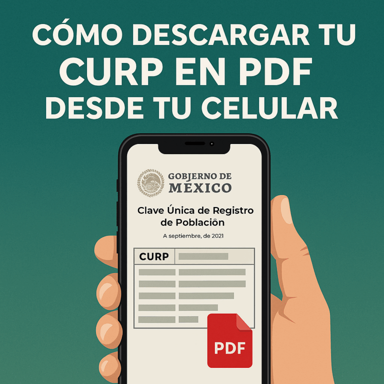 Cómo descargar tu CURP en PDF desde tu celular