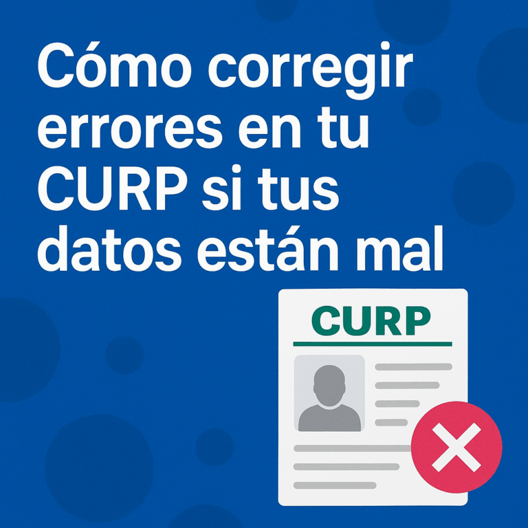 Cómo corregir errores en tu CURP si tus datos están mal